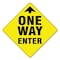 Signmission One Way Enter Arrow Non-Slip Floor Graphic, 7in Vinyl Decal, 3PK, 7 in L, 7 in H, FD-X-7-3PK-99977 FD-X-7-3PK-99977 - alternate 1